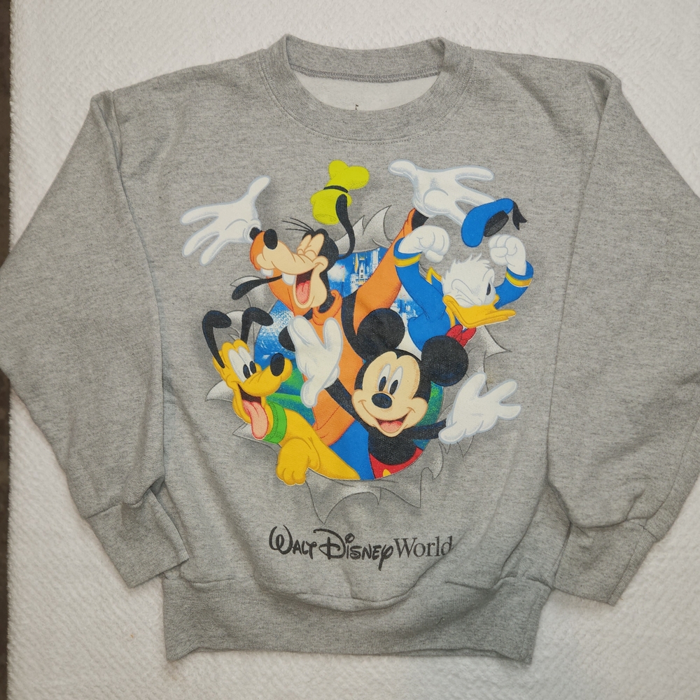 Walt Disney World Gray Sweatshirt with Characters Front and Back